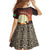Mauritania Family Matching Summer Maxi Dress and Hawaiian Shirt with Desert Sunset Camel Silhouette and Flag Accents