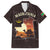 Mauritania Family Matching Summer Maxi Dress and Hawaiian Shirt with Desert Sunset Camel Silhouette and Flag Accents