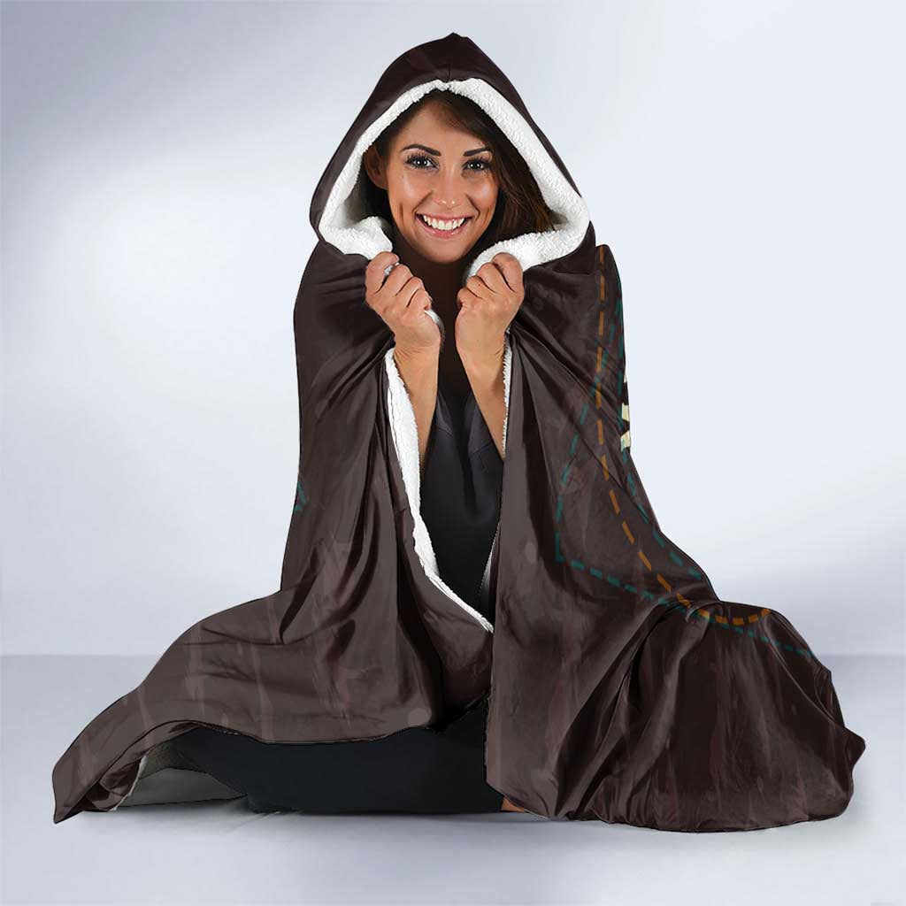 Mauritania Hooded Blanket with Desert Sunset Camel Silhouette and Flag Accents