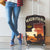 Mauritania Luggage Cover with Desert Sunset Camel Silhouette and Flag Accents