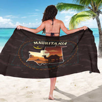 Mauritania Sarong with Desert Sunset Camel Silhouette and Flag Accents