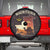 Mauritania Spare Tire Cover with Desert Sunset Camel Silhouette and Flag Accents
