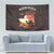 Mauritania Tapestry with Desert Sunset Camel Silhouette and Flag Accents