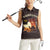 Mauritania Women Sleeveless Polo Shirt with Desert Sunset Camel Silhouette and Flag Accents