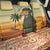 Mauritania Back Car Seat Cover with Sidi the Sahara Camel Cartoon and Desert Caravan Design