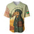 Mauritania Baseball Jersey with Sidi the Sahara Camel Cartoon and Desert Caravan Design