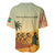 Mauritania Baseball Jersey with Sidi the Sahara Camel Cartoon and Desert Caravan Design