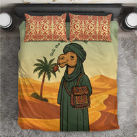 Mauritania Bedding Set with Sidi the Sahara Camel Cartoon and Desert Caravan Design