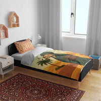 Mauritania Bedding Set with Sidi the Sahara Camel Cartoon and Desert Caravan Design