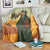 Mauritania Blanket with Sidi the Sahara Camel Cartoon and Desert Caravan Design