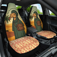 Mauritania Car Seat Cover with Sidi the Sahara Camel Cartoon and Desert Caravan Design