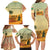 Mauritania Family Matching Long Sleeve Bodycon Dress and Hawaiian Shirt with Sidi the Sahara Camel Cartoon and Desert Caravan Design