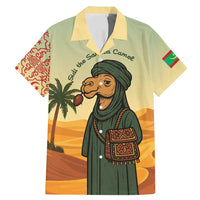 Mauritania Family Matching Mermaid Dress and Hawaiian Shirt with Sidi the Sahara Camel Cartoon and Desert Caravan Design