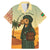 Mauritania Family Matching Mermaid Dress and Hawaiian Shirt with Sidi the Sahara Camel Cartoon and Desert Caravan Design