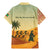 Mauritania Family Matching Mermaid Dress and Hawaiian Shirt with Sidi the Sahara Camel Cartoon and Desert Caravan Design