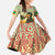 Mauritania Family Matching Off Shoulder Maxi Dress and Hawaiian Shirt with Sidi the Sahara Camel Cartoon and Desert Caravan Design