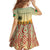 Mauritania Family Matching Off Shoulder Maxi Dress and Hawaiian Shirt with Sidi the Sahara Camel Cartoon and Desert Caravan Design