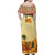 Mauritania Family Matching Off Shoulder Maxi Dress and Hawaiian Shirt with Sidi the Sahara Camel Cartoon and Desert Caravan Design