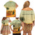 Mauritania Family Matching Off Shoulder Short Dress and Hawaiian Shirt with Sidi the Sahara Camel Cartoon and Desert Caravan Design