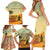 Mauritania Family Matching Short Sleeve Bodycon Dress and Hawaiian Shirt with Sidi the Sahara Camel Cartoon and Desert Caravan Design