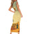 Mauritania Family Matching Short Sleeve Bodycon Dress and Hawaiian Shirt with Sidi the Sahara Camel Cartoon and Desert Caravan Design
