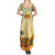 Mauritania Family Matching Summer Maxi Dress and Hawaiian Shirt with Sidi the Sahara Camel Cartoon and Desert Caravan Design