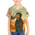 Mauritania Family Matching Summer Maxi Dress and Hawaiian Shirt with Sidi the Sahara Camel Cartoon and Desert Caravan Design