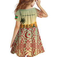 Mauritania Family Matching Tank Maxi Dress and Hawaiian Shirt with Sidi the Sahara Camel Cartoon and Desert Caravan Design