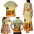 Mauritania Family Matching Tank Maxi Dress and Hawaiian Shirt with Sidi the Sahara Camel Cartoon and Desert Caravan Design