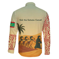 Mauritania Family Matching Tank Maxi Dress and Hawaiian Shirt with Sidi the Sahara Camel Cartoon and Desert Caravan Design