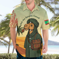 Mauritania Hawaiian Shirt with Sidi the Sahara Camel Cartoon and Desert Caravan Design