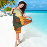 Mauritania Sarong with Sidi the Sahara Camel Cartoon and Desert Caravan Design