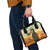 Mauritania Shoulder Handbag with Sidi the Sahara Camel Cartoon and Desert Caravan Design