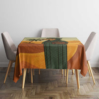 Mauritania Tablecloth with Sidi the Sahara Camel Cartoon and Desert Caravan Design