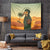 Mauritania Tapestry with Sidi the Sahara Camel Cartoon and Desert Caravan Design