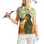 Mauritania Women Sleeveless Polo Shirt with Sidi the Sahara Camel Cartoon and Desert Caravan Design