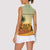 Mauritania Women Sleeveless Polo Shirt with Sidi the Sahara Camel Cartoon and Desert Caravan Design