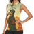 Mauritania Women Sleeveless Polo Shirt with Sidi the Sahara Camel Cartoon and Desert Caravan Design