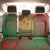 Mauritania Back Car Seat Cover with Desert Camel Crescent Moon and Palm Tree Graphic in Red Green Gold Pattern