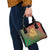 Mauritania Shoulder Handbag with Desert Camel Crescent Moon and Palm Tree Graphic in Red Green Gold Pattern