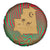 Mauritania Spare Tire Cover with Desert Camel Crescent Moon and Palm Tree Graphic in Red Green Gold Pattern