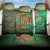 Mauritania Back Car Seat Cover with Green Tie Dye Camel and Crescent Moon Flag Design