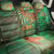 Mauritania Back Car Seat Cover with Green Tie Dye Camel and Crescent Moon Flag Design