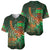 Mauritania Baseball Jersey with Green Tie Dye Camel and Crescent Moon Flag Design