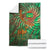 Mauritania Blanket with Green Tie Dye Camel and Crescent Moon Flag Design