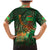 Mauritania Family Matching Mermaid Dress and Hawaiian Shirt with Green Tie Dye Camel and Crescent Moon Flag Design