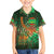 Mauritania Family Matching Short Sleeve Bodycon Dress and Hawaiian Shirt with Green Tie Dye Camel and Crescent Moon Flag Design