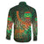 Mauritania Family Matching Summer Maxi Dress and Hawaiian Shirt with Green Tie Dye Camel and Crescent Moon Flag Design