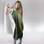 Mauritania Hooded Blanket with Green Tie Dye Camel and Crescent Moon Flag Design