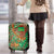 Mauritania Luggage Cover with Green Tie Dye Camel and Crescent Moon Flag Design